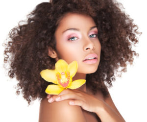 4a Natural Hair With Flower