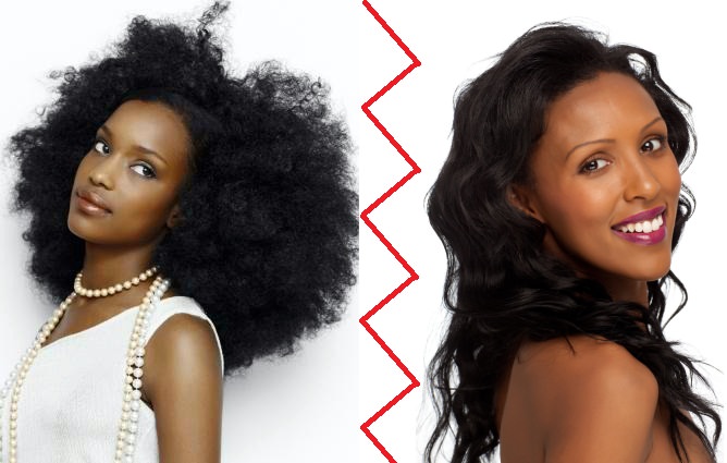 Relaxed vs natural hair ladies