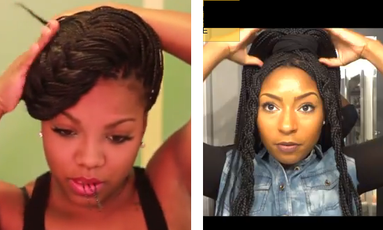 medium sized box braids