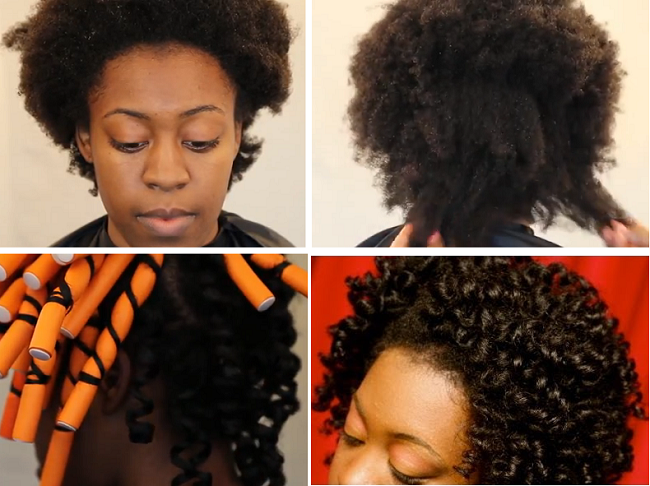 Natural Hairstyles Using Flexi Rods