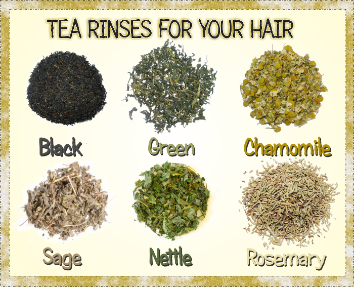 Tea rinses for your hair