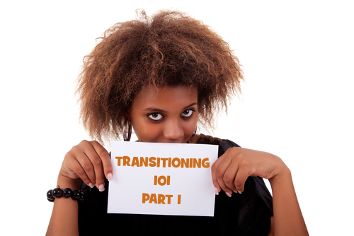 Transitioning 101 part 1 - Black woman holding card