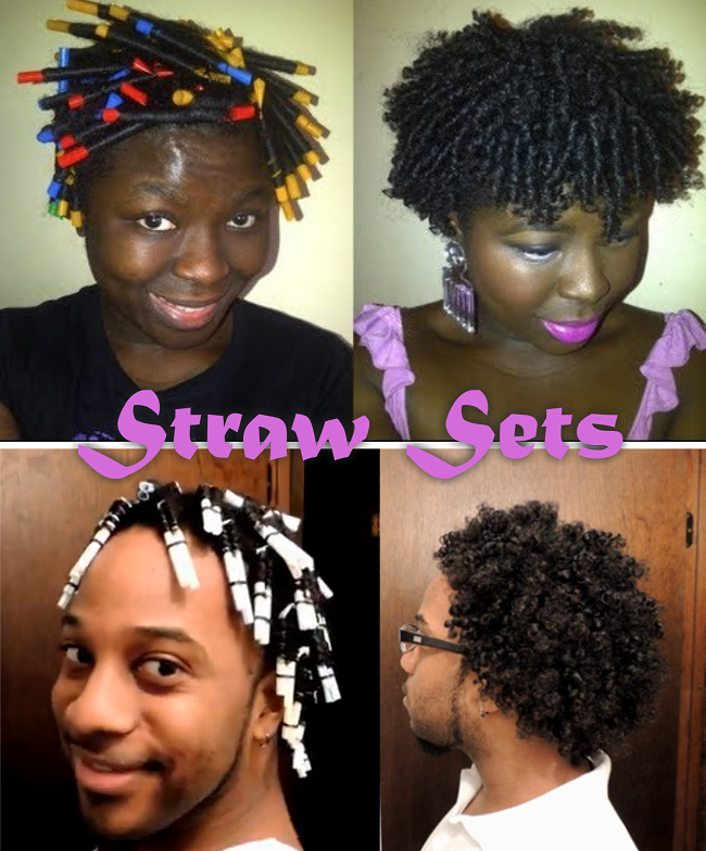 2 Ways To Achieve A Straw Set On Natural Hair