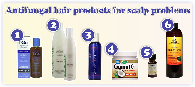 Antifungal hair products for scalp problems