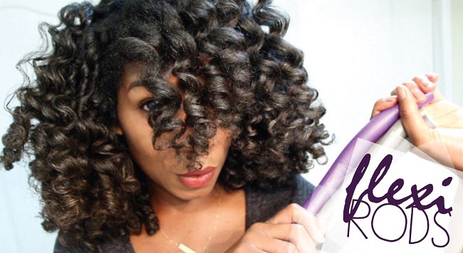 A Flexirod Set On Dry Stretched Hair