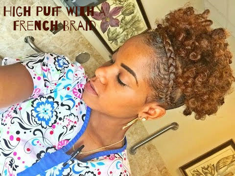 Natural Hair Mag - Three Pretty Braids Into A Puff Bun...Try More Similar  Styles Here: www.naturalhairmag.com/?s=updo IG:@curlygirl_x #naturalhairmag  | Facebook