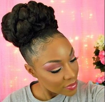 Gorgeous Bridal Bun For Medium Length Natural Hair