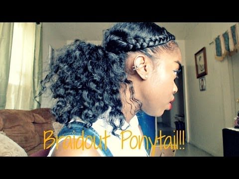 Cute Braidout Ponytail On Natural Hair