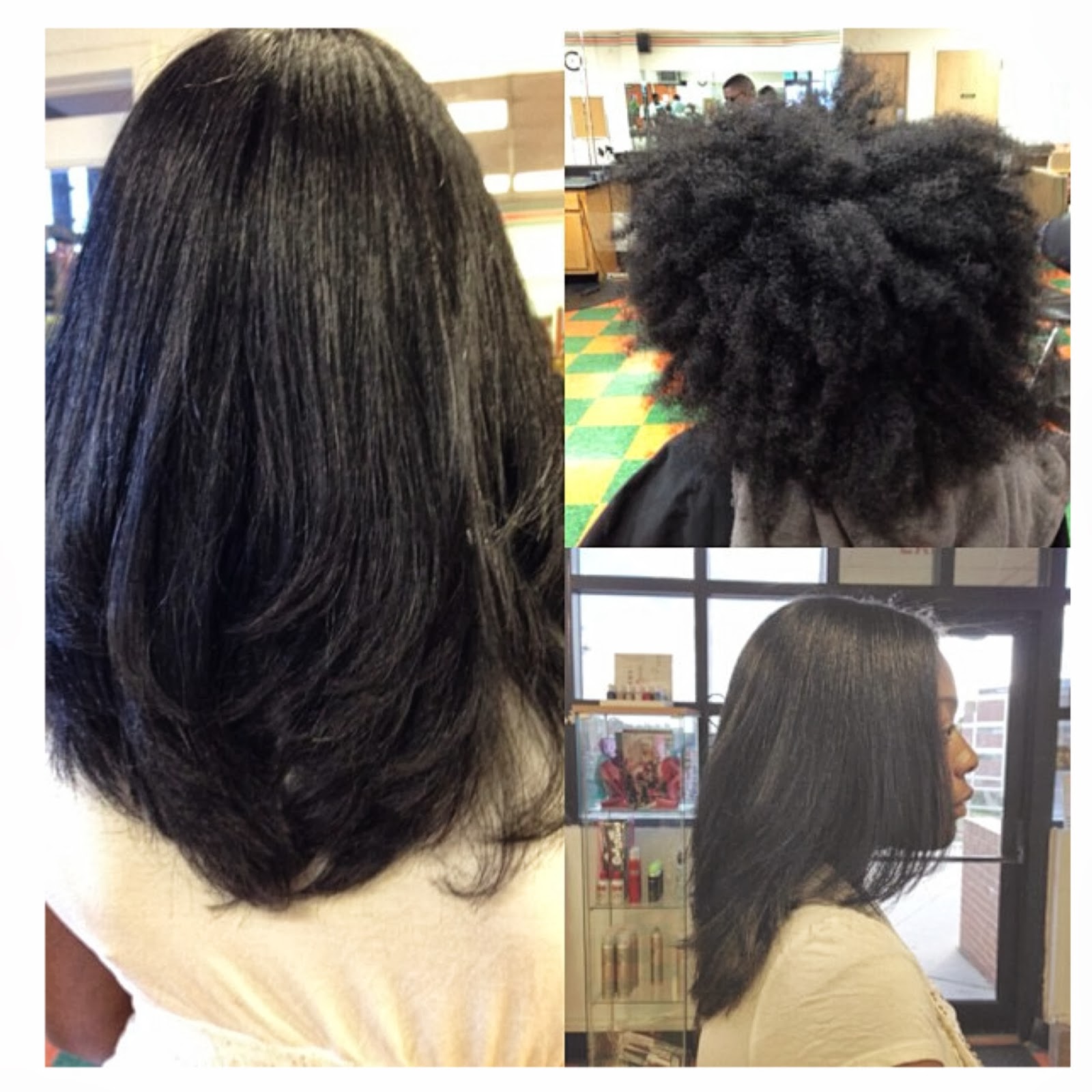 Straight blowout on outlet natural hair