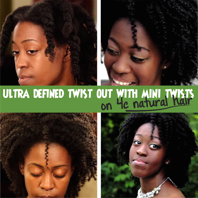 Ultra Defined Twist Out With Mini Twists On 4c Natural Hair