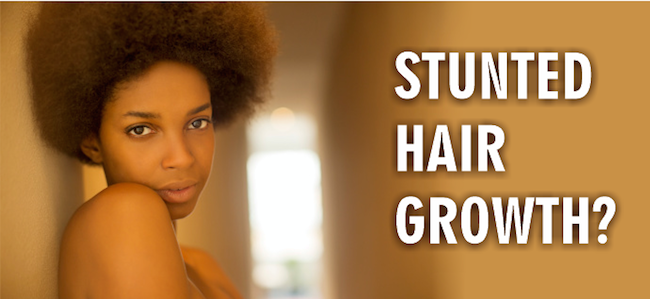 Stunted hair growth - Woman with afro natural hair