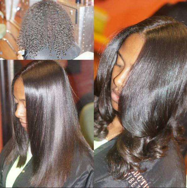 Natural hair clearance straightening