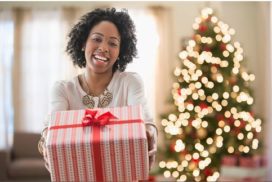 woman with a gift