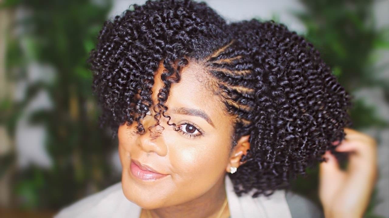 3 Strand Twist Out Hairstyle on Natural Hair Video Black Hair 