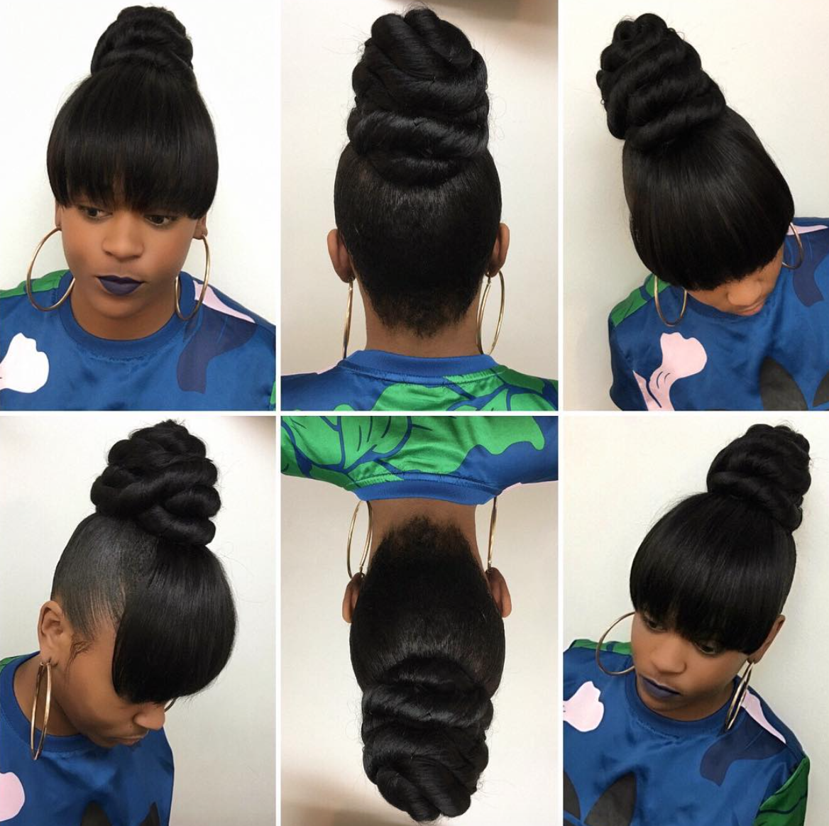 Love this ninja bun by @hairbylatise - Black Hair Information