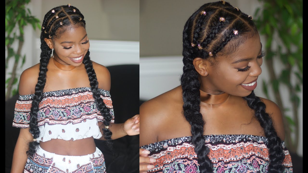 Quick and Easy Braid Protective style on natural hair FT. Mielle Organics  [Video] - Black Hair Information