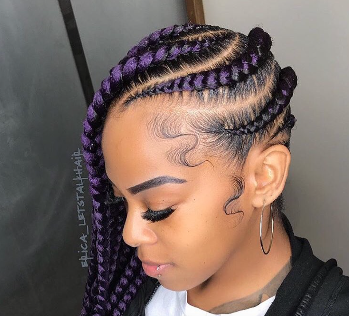 Love This Braided Style By Erica Letstalkhair Black Hair Information