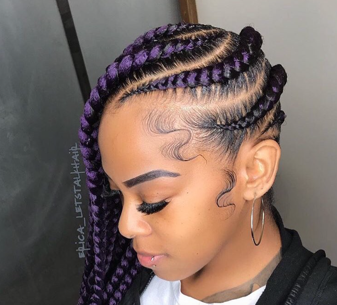 Love This Braided Style By Erica Letstalkhair Black Hair