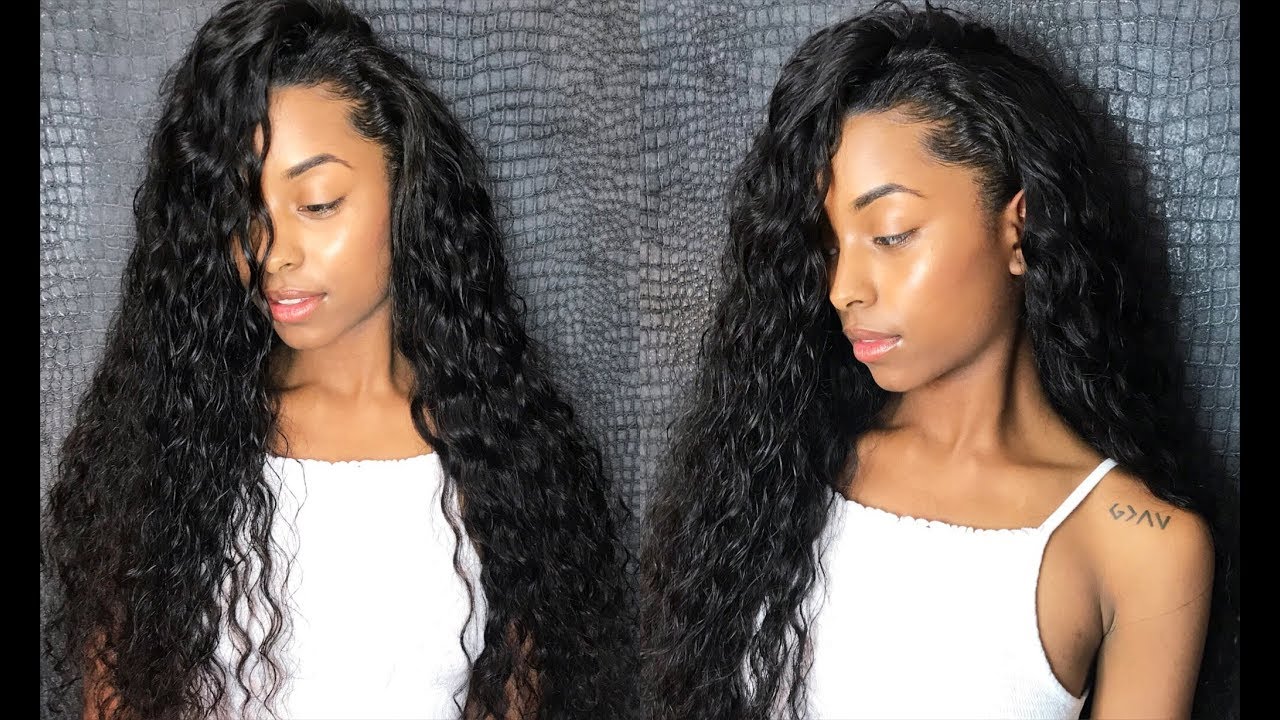 Wet and wavy 'flip over method' with a quick-weave Video. 
